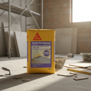 25kg Binda Porcelanato Impermeable Cemento Adhesivo Sika