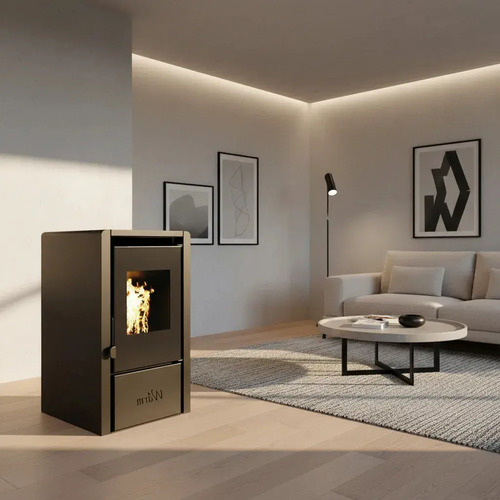 Calefactor Estufa Pellet 7.5kw 75m2 Warm Kit Caños Incluido - Imagen 6