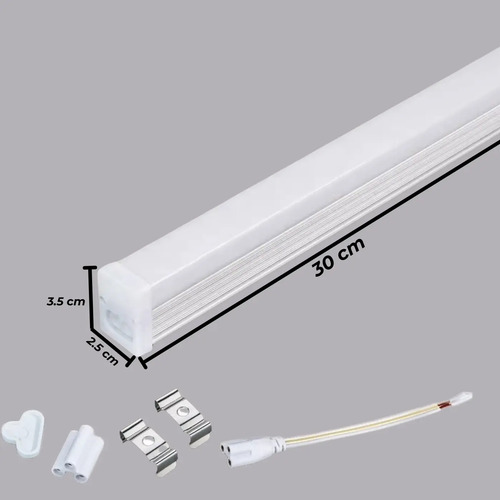 Tubo Led T5 Regleta Artefacto 30cm Luz Fría Blanca 5w - Imagen 3