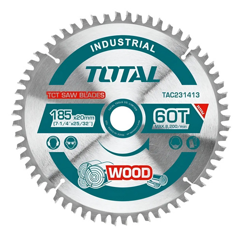 Disco Sierra Circular 185mm 7 1/4´´ 60d - Total Tac231413