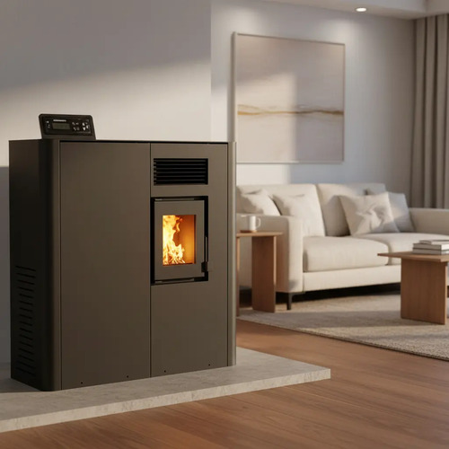 Calefactor Estufa A Pellet De Pasillo 5kw 60m2 Warm - Imagen 5