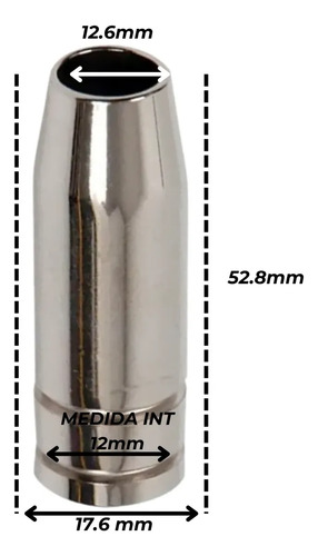 Tobera 12mm Repuesto Para Soldadora Mig Torcha Mb15 - Imagen 2