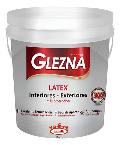 Pintura Latex Interior Exterior 18lts Glezna Antihongos - Imagen 2