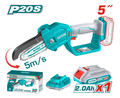 Mini Motosierra C/bateria Y Cargador P20s 20v Tgsli20581 - Imagen 2