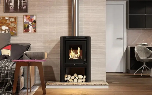 Estufa Calefactor A Leña Metavila 78m2 9kw Doble Combustion - Imagen 3