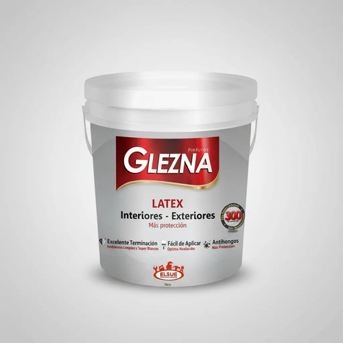 Pintura Latex Interior Exterior 18lts Glezna Antihongos - Imagen 3