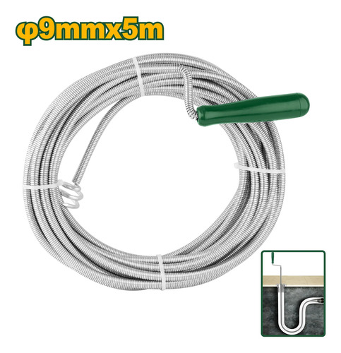 Cinta Destapacaño Destapa Cañerias Flexible 5mx9mm Jadever - Imagen 2