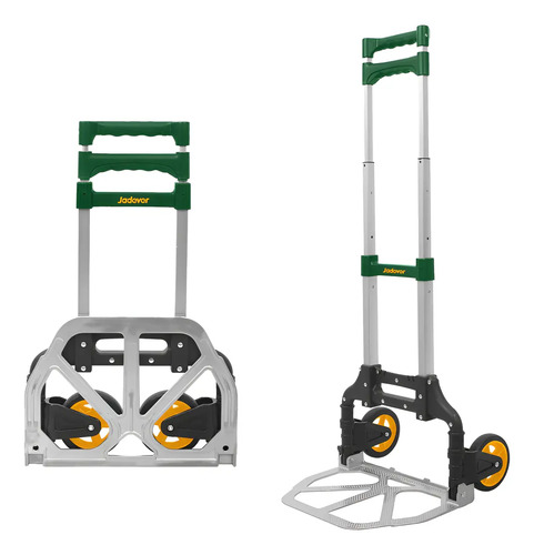 Carro Carga Plegable De Mano 100 Kilos Jadever Aluminio - Imagen 4