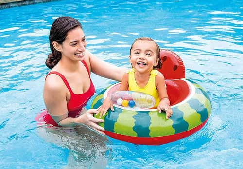 Flotador Con Bombacha Sandia Infantil Sonajero Intex 56592 - Imagen 3