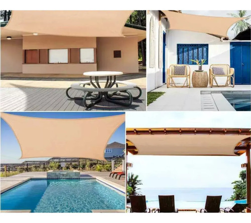 Lona Toldo Vela Rectangular Malla Sombra Filtro Uv 3x5 Mt - Imagen 2