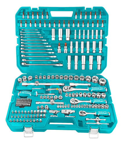 Set De Herramientas Total 216 Piezas Llave Criquet Y Dados