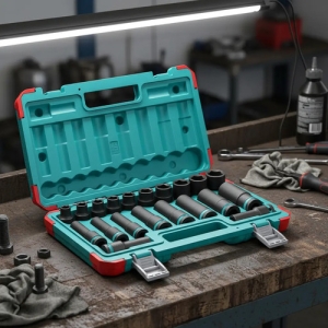 Juego De 20 Dados De Impacto Total Encastre 1/2'' En Maletín