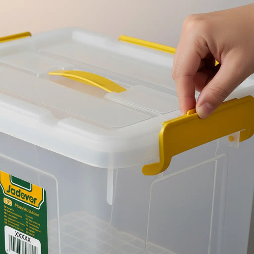 Contenedor Plástico Apilable Transparente 47l Jadever - Imagen 7