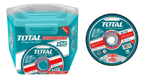 50x Discos Corte Metal Amoladora 4.1/2'' 1.2mm Total