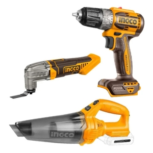 Kit Taladro Atornillador Multi Herramienta Aspiradora Ingco