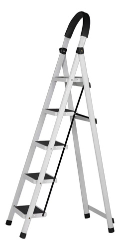 Escalera Metal Familiar Plegable Tijera 5esc 1.5m Hasta 150k