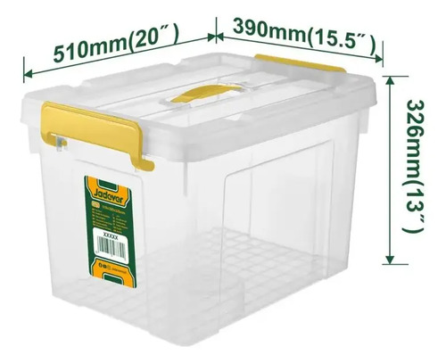 Contenedor Plástico Apilable Transparente 47l Jadever - Imagen 2
