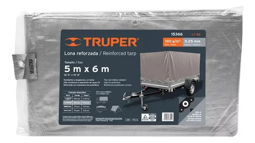 Lona Truper Super Reforzada 5 X 6 M Uso Rudo Camping Camion - Imagen 2