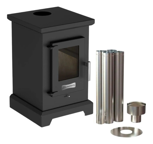 Calefactor A Leña Doble Comb Dublin 50m2 Kit Techo Metavila - Imagen 10