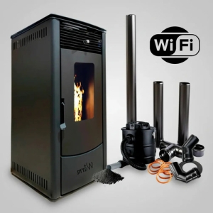 Calefactor Estufa Pellet Warm 11kw 110m2 C/kit Y Regalo