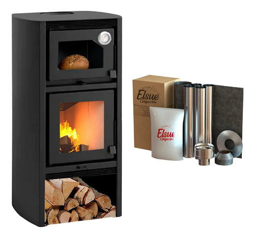 Calefactor Horno Doble Combustion Metavila Lyon + Kit Techo - Imagen 8