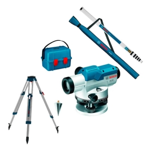 Combo Nivel Óptico Bosch Gol26d 100mts + Regla 5mt + Tripode