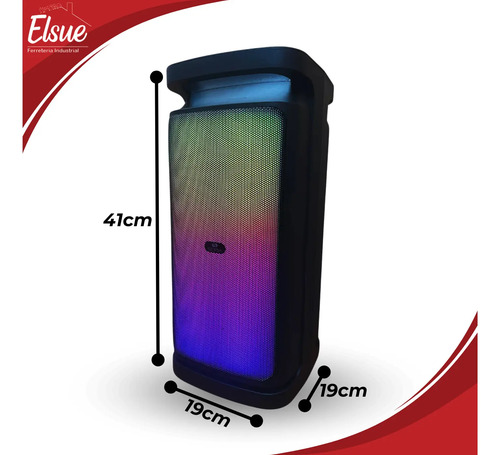 Parlante Bluetooth Usb Fm Rgb Ligth Bateria Litio Partybox - Imagen 3