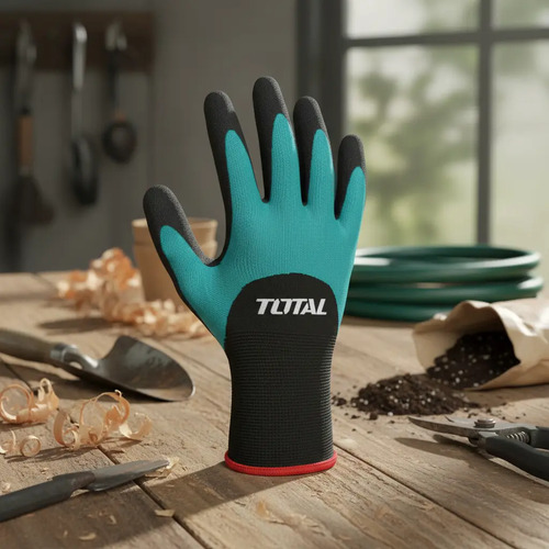 Guantes De Trabajo Con Nitrilo Anti Deslizante Total Tspnf01 - Imagen 4