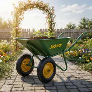 Carretilla Albañil Doble Rueda Neumatica 150kg 90lts Jadever