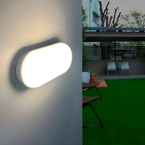 Aplique Luminaria Tortuga Oval Exterior Con Led 15w Luz Fría