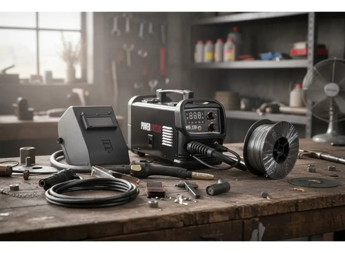 Kit Soldadora Y Careta Mig Mag Tig 130a Con Alambre Flux - Imagen 3