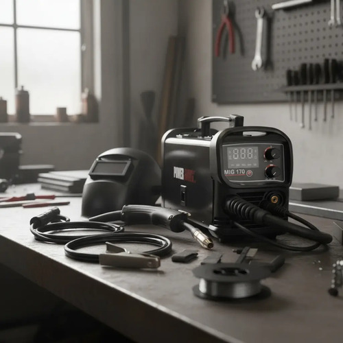 Kit Soldadora Y Careta Mig Mag Tig 130a Con Alambre Flux - Imagen 2