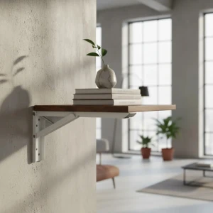 Set 2 Ménsula Plegable Estante Soporte Pared 19cm Jadever