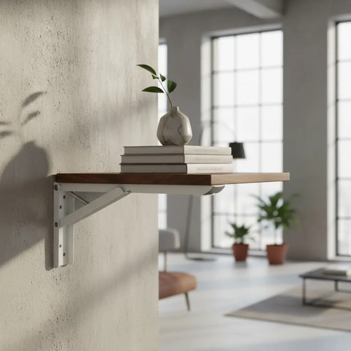 Set 2 Ménsula Plegable Estante Soporte Pared 19cm Jadever
