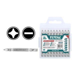 Set 10 Puntas Destornillador Doble Phillips Chato Total