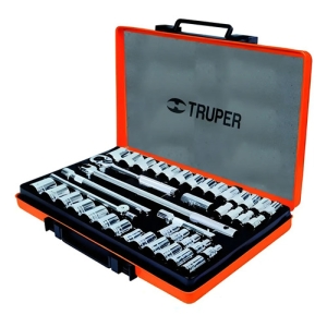 Juego De Dados 42 Piezas Truper 1/2'' Cromo Vanadio Valija