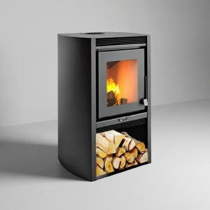 Estufa Calefactor A Leña Metavila 78m2 9kw Doble Combustion