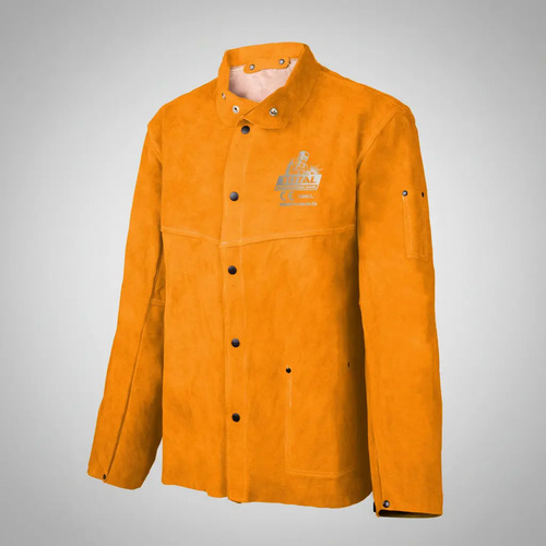 Chaqueta Camisa Cuero Para Soldador Total Protección Talle L - Imagen 7