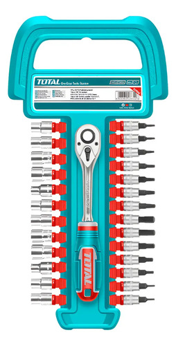 Juego De Dados Tubos Y Llave Crique Total 27pzs Encastre 1/4