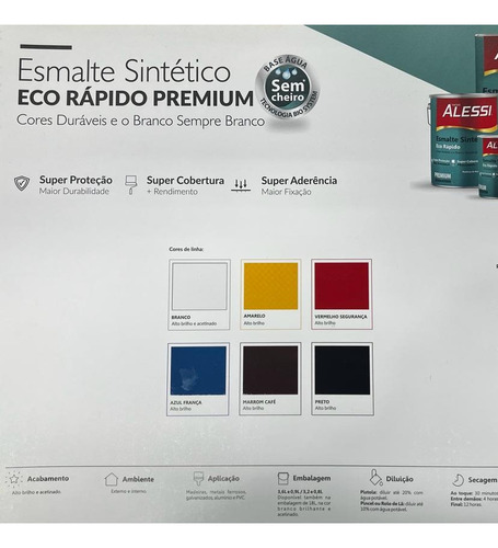 Esmalte Sintético Brillante Int/ext Base Agua Alessi 0.9 Lts - Imagen 13