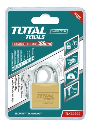 Candado De Bronce 30mm Total Tlk32302 Elsue - Imagen 3