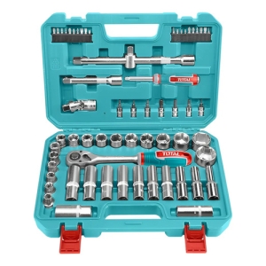 Set Juego Dados Y Crique 1/2 Pulgada 62 Pcs Total Tht121602