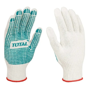 Guantes De Hilo Y Puntos De Pvc X 10 Unidades Total Tsp11102
