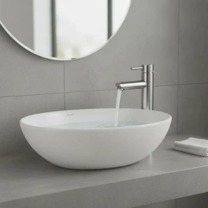 Monocomando Lavatorio Baño Acero Inox Alto O Corto 30cm-18cm