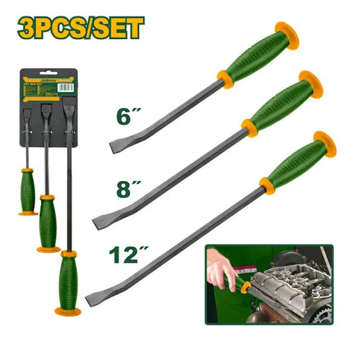 Kit Barras Palancas De 3 Piezas Con Punta Angulada Jadever - Imagen 2