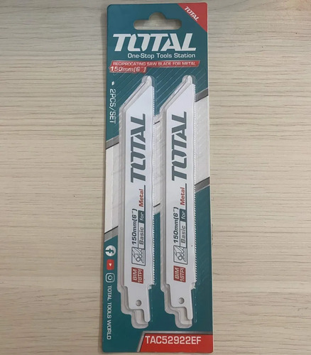 Set 2 Hojas Para Sierra Sable Total, 15cm - Metal, Inox. - Imagen 5