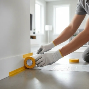 Nylon De Enmascarar Con Cinta 55cm O 110cm De Ancho X25m