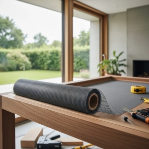 Tejido Malla Mosquitero De Fibra Negro 1.5m Ancho Rollo 25m