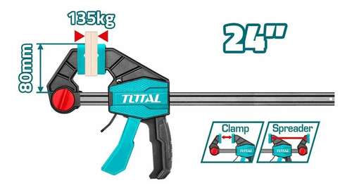 Prensa Rápida Sargento Total 24'' 600mm Tht1346802 - Imagen 2