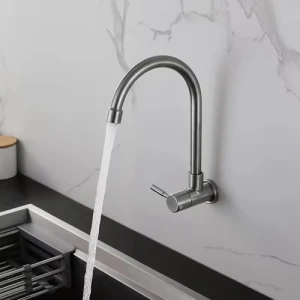 Grifo De Pared Giratorio De Agua Fría Individual Cocina